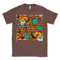 Chestnut western aztec bull skull seamless pattern Classic Tee - FaDigitalArtStudio