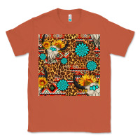 Copper western aztec bull skull seamless pattern Classic Tee - FaDigitalArtStudio