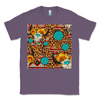Lavender western aztec bull skull seamless pattern Classic Tee - FaDigitalArtStudio
