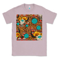 Lilac western aztec bull skull seamless pattern Classic Tee - FaDigitalArtStudio