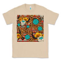 Mushroom western aztec bull skull seamless pattern Classic Tee - FaDigitalArtStudio