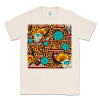Natural western aztec bull skull seamless pattern Classic Tee - FaDigitalArtStudio