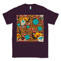 Plum western aztec bull skull seamless pattern Classic Tee - FaDigitalArtStudio