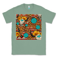 Sage western aztec bull skull seamless pattern Classic Tee - FaDigitalArtStudio