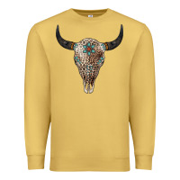 Antique Gold Leopard Bull Skull Premium Sweatshirt - Jasminsmagicworld
