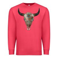 Cardinal Leopard Bull Skull Premium Sweatshirt - Jasminsmagicworld