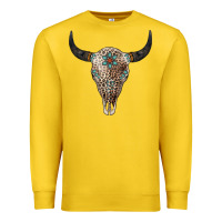Lemon Leopard Bull Skull Premium Sweatshirt - Jasminsmagicworld