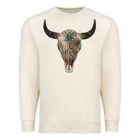 Sandshell Leopard Bull Skull Premium Sweatshirt - Jasminsmagicworld