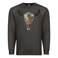 Smoke Leopard Bull Skull Premium Sweatshirt - Jasminsmagicworld