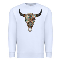 White Leopard Bull Skull Premium Sweatshirt - Jasminsmagicworld