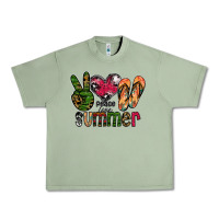 Oil Green peace love summer Urban Heavy Tee - CowhideDigitalArt