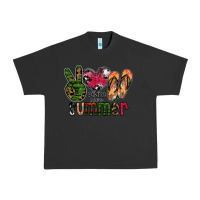 Pigment Black peace love summer Urban Heavy Tee - CowhideDigitalArt