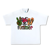 White peace love summer Urban Heavy Tee - CowhideDigitalArt