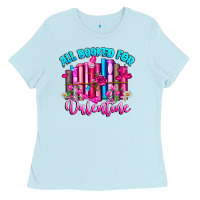 Baby Blue All Booked For Valentines Ladies Tee - CowhideDigitalArt