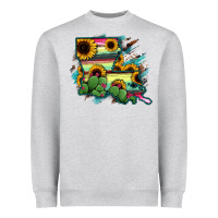 Louisiana Map Sunflower Cactus Serape Heavyweight Sweatshirt | Teevron