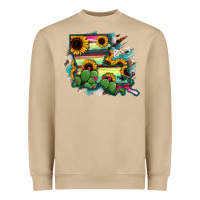 Mushroom Louisiana Map Sunflower Cactus Serape Heavyweight Sweatshirt - RanaPortraitStore
