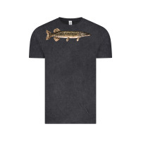 Vintage Black Northern Pike Fish Illustrations Vintage Tee - LillyAllenDesigns