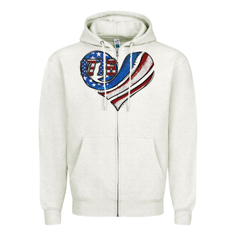 American Flag Heart Zipper Hoodie by Jasminsmagicworld | Teevron