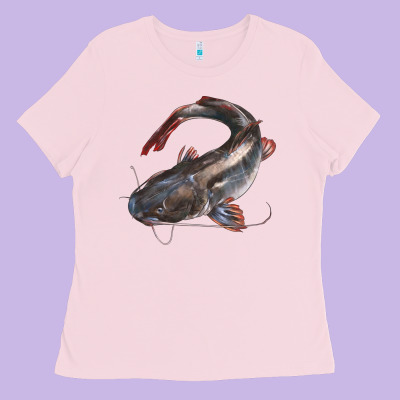 Catfish Illustrations Ladies Tee Designed By Lillyallendesigns