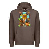 Coffee western thankful cross pumpkin Premium Hoodie - BarkalooDesign