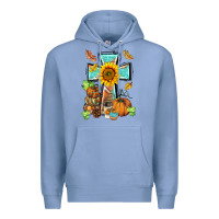 Colony Blue western thankful cross pumpkin Premium Hoodie - BarkalooDesign