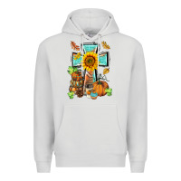 Dove Grey western thankful cross pumpkin Premium Hoodie - BarkalooDesign
