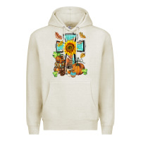 Oatmeal Heather western thankful cross pumpkin Premium Hoodie - BarkalooDesign