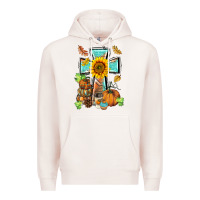 Pale Pink western thankful cross pumpkin Premium Hoodie - BarkalooDesign