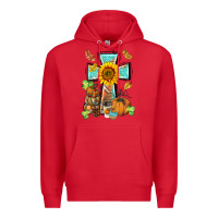 Red western thankful cross pumpkin Premium Hoodie - BarkalooDesign