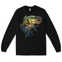 Black jumping bass Long Sleeve Tee - LillyAllenDesigns