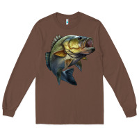 Chestnut jumping bass Long Sleeve Tee - LillyAllenDesigns