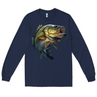 Navy jumping bass Long Sleeve Tee - LillyAllenDesigns