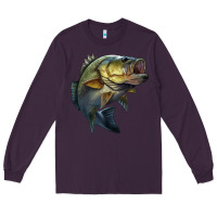 Plum jumping bass Long Sleeve Tee - LillyAllenDesigns