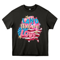Asphalt Merica leopard lightning bolt Heavy Core Tee - FaDigitalArtStudio