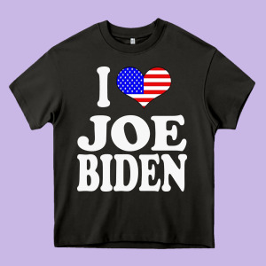I Love Joe Biden Heavy Core Tee Designed By Artisfamous