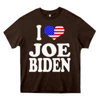 Chocolate Brown i love joe biden Heavy Core Tee - artisFamous