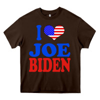 Chocolate Brown i love joe biden Heavy Core Tee - artisFamous