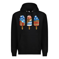 Black Patriotic Leopard Popsicles Premium Hoodie - Jasminsmagicworld