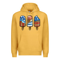 Mustard Patriotic Leopard Popsicles Premium Hoodie - Jasminsmagicworld