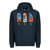 Navy Patriotic Leopard Popsicles Premium Hoodie - Jasminsmagicworld