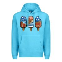 Ocean Blue Patriotic Leopard Popsicles Premium Hoodie - Jasminsmagicworld