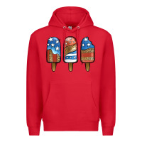 Red Patriotic Leopard Popsicles Premium Hoodie - Jasminsmagicworld