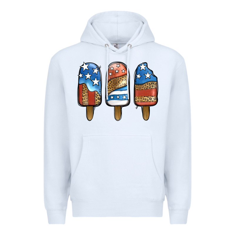 Patriotic Leopard Popsicles Premium Hoodie by Jasminsmagicworld | Teevron
