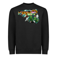 Black Maryland Map Sunflower Cactus Serape Heavyweight Sweatshirt - RanaPortraitStore