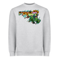 Heather Grey Maryland Map Sunflower Cactus Serape Heavyweight Sweatshirt - RanaPortraitStore