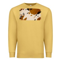 Antique Gold Cowhide Black and Light Brown Brushstroke Premium Sweatshirt - Jasminsmagicworld