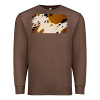 Chestnut Cowhide Black and Light Brown Brushstroke Premium Sweatshirt - Jasminsmagicworld