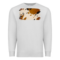 Dove Grey Cowhide Black and Light Brown Brushstroke Premium Sweatshirt - Jasminsmagicworld