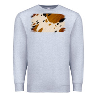 Heather Grey Cowhide Black and Light Brown Brushstroke Premium Sweatshirt - Jasminsmagicworld
