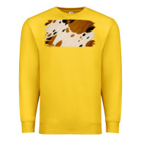 Lemon Cowhide Black and Light Brown Brushstroke Premium Sweatshirt - Jasminsmagicworld